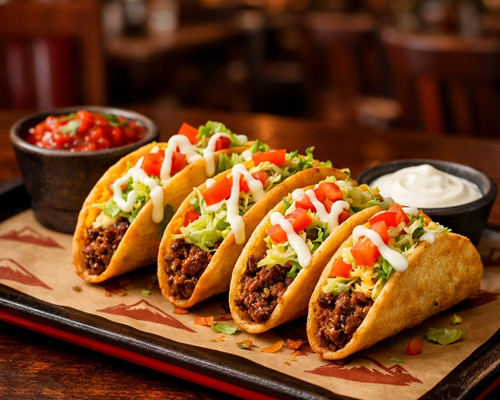 Crispy mini beef tacos twin peaks menu