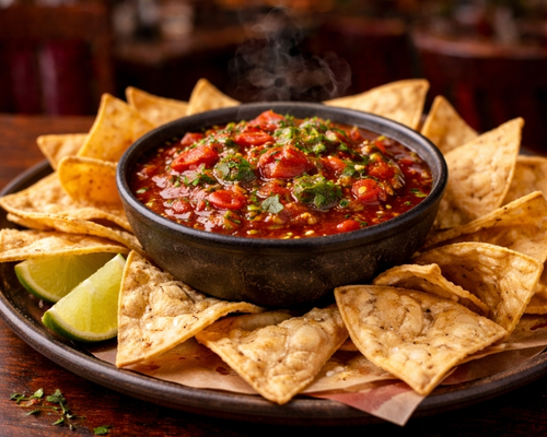 Fried Roasted Salsa & Chips twin peaks menu